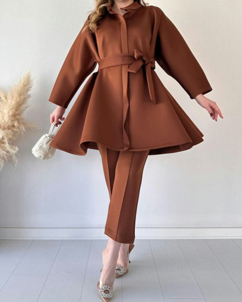 Casual umbrella-shaped two-piece set