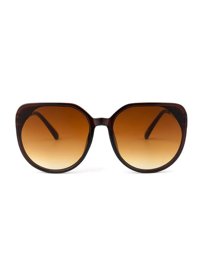 Chic Round Sunglasses with Metal Accents