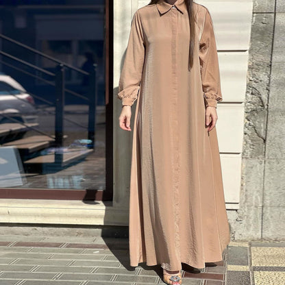 Casual Loose Long-sleeved Shirt Dress