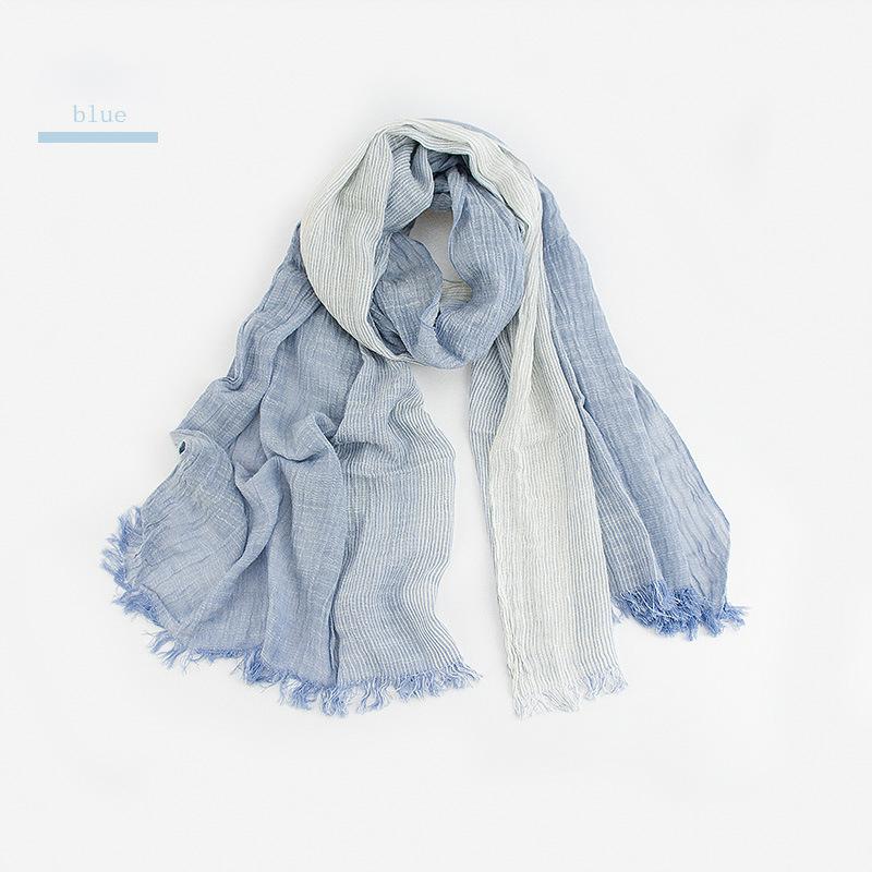 Gradual change in striped Cotton Scarf