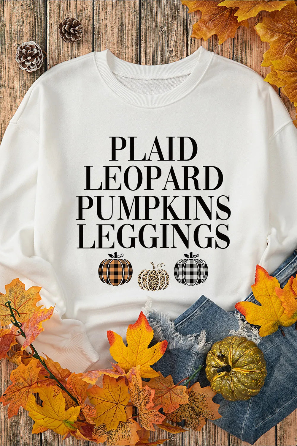 | Letter Graphic Round Neck Long Sleeve Sweatshirt