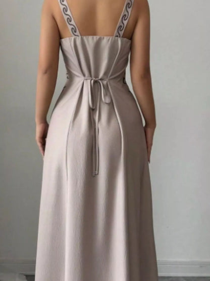 Floral Sleeveless Maxi Dress with Side Slit