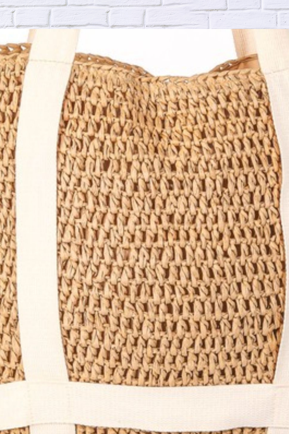 Fame Straw Braided Hat Carrier Tote Bag