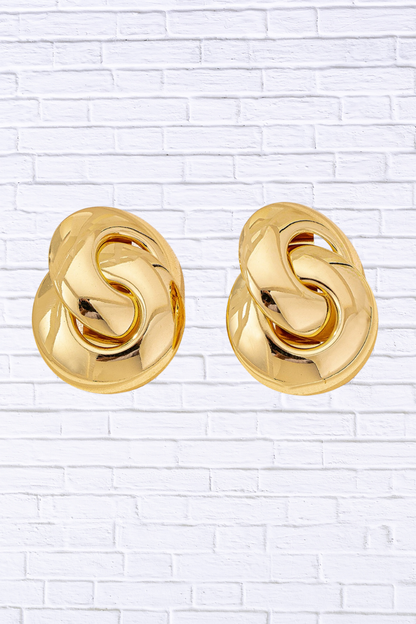 Chunky Knot Stud Earrings | Elegant Boutique Statement Jewelry