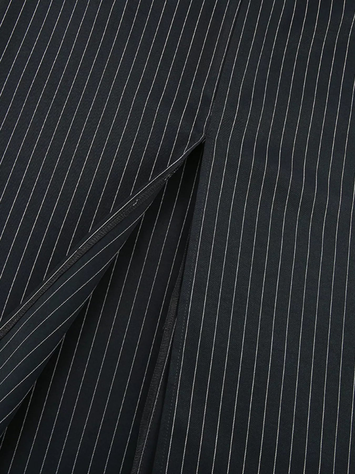 Slit Striped Maxi Skirt