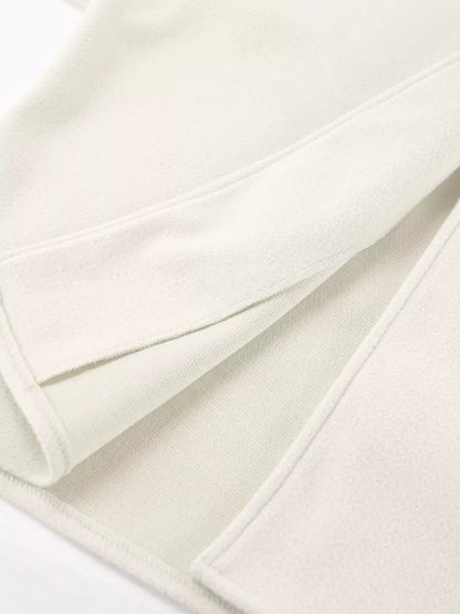 Elegant Stand Collar Open Front Outerwear