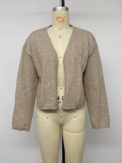 Open-Front Knit Cardigan