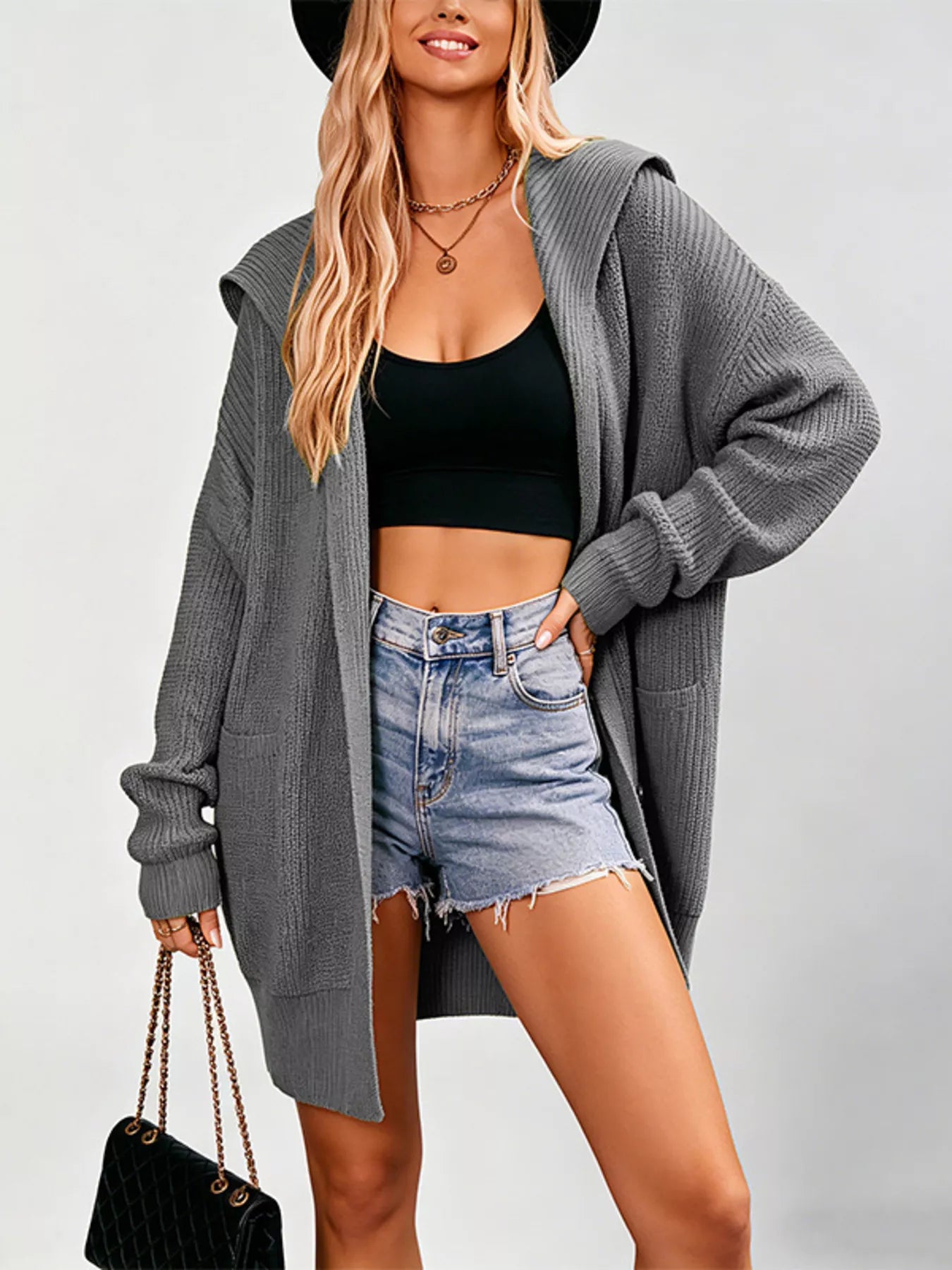 Button Up Longline Cardigan