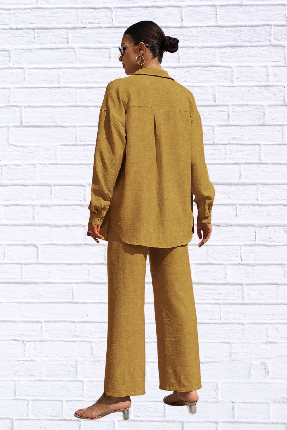 Button Up Shirt & Pants Set | Women’s Matching Outfit