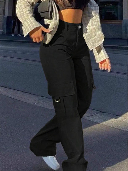 Full Size High-Waisted Cargo Pants Plus Size