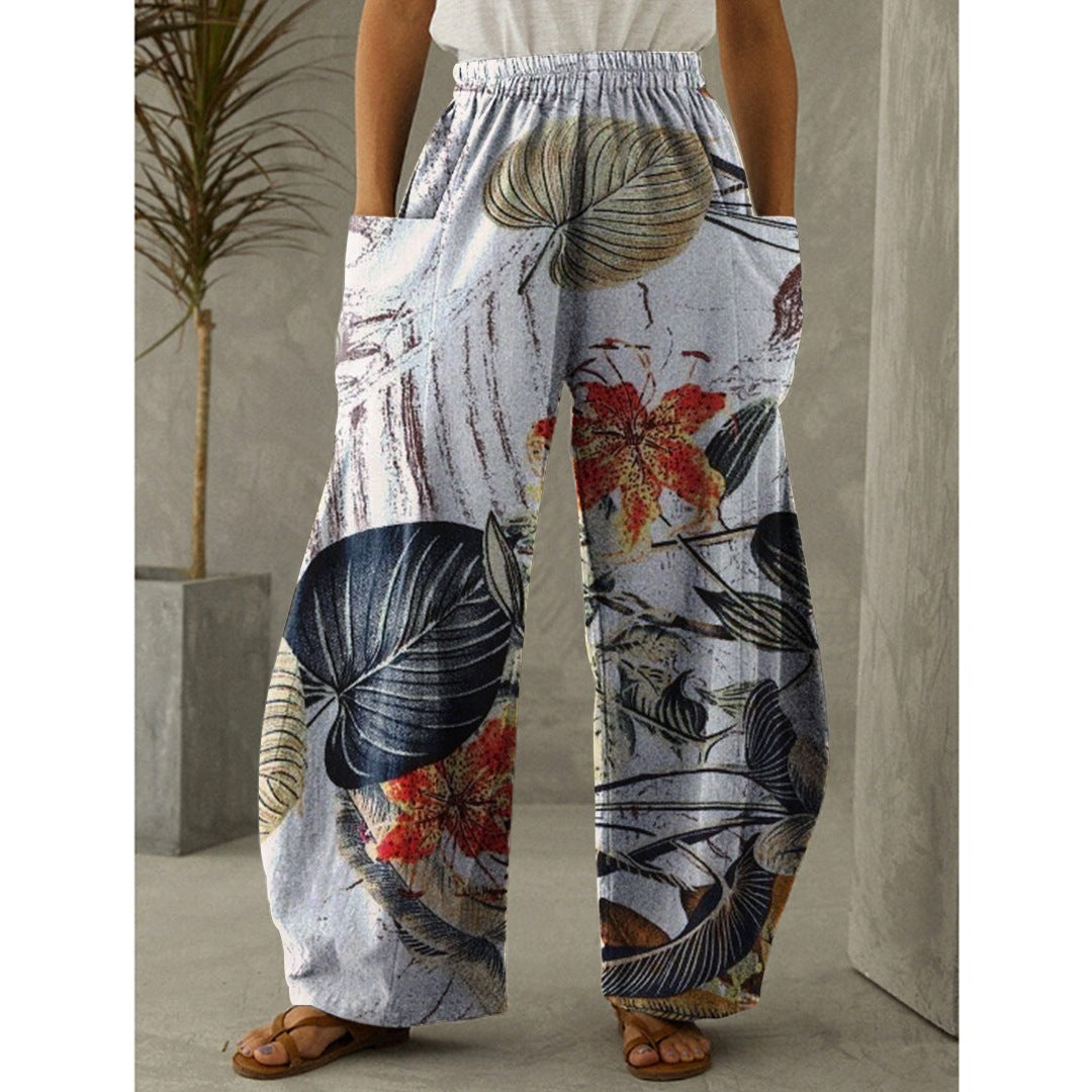 Women's Loose Printed Trousers