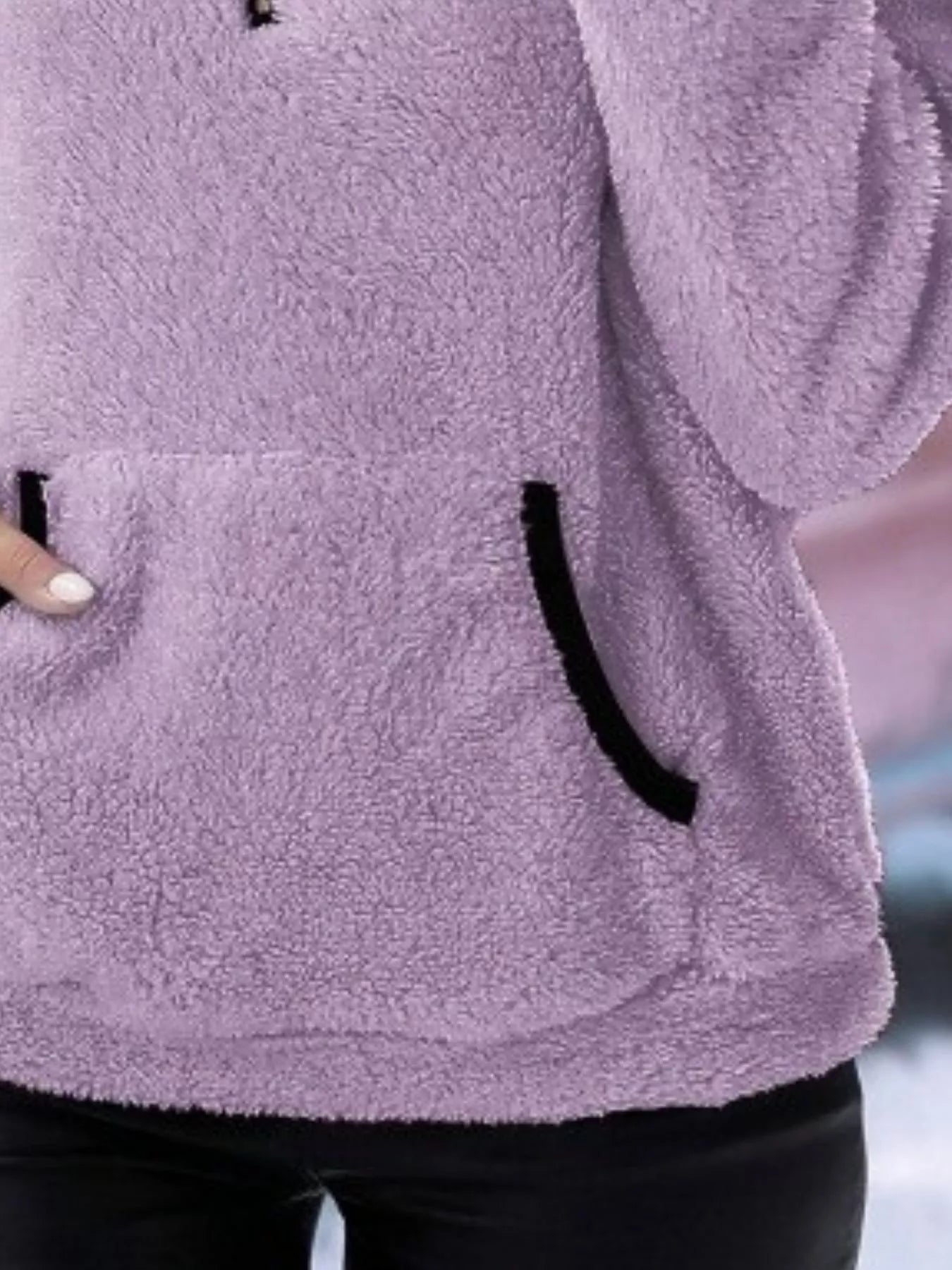 Full Size Cozy Fleece Quarter Zip Long Sleeve Sweatshirt Plus Size