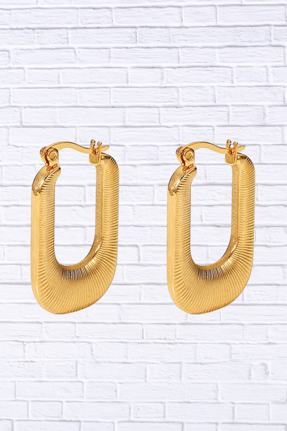 Good Luck Charm U-Shaped Earrings | Elegant Statement Jewelry