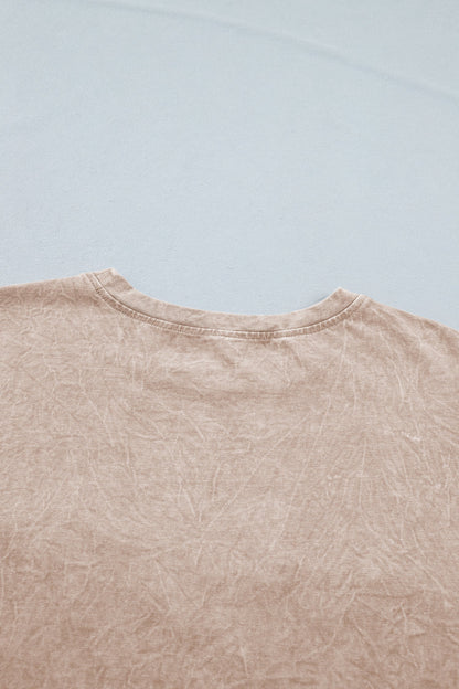Casual saved by grace Mineral Washed Cotton T Shirt