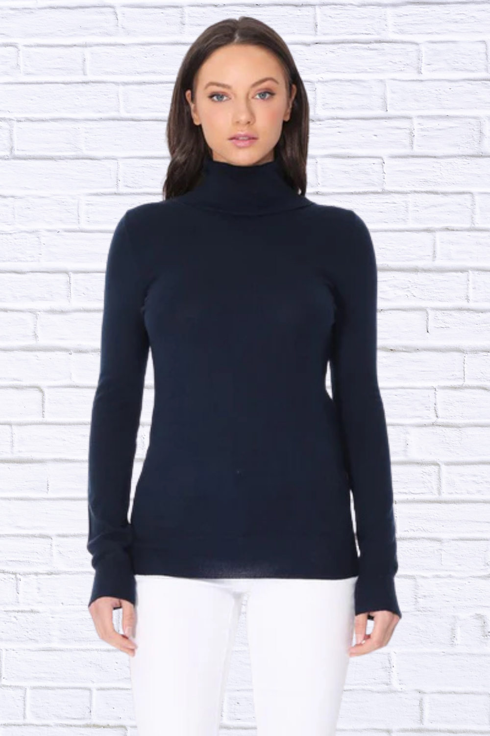 Turtleneck Spandex Stretch Pullover Sweater