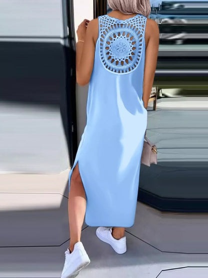 Side Slit Sleeveless Maxi Dress