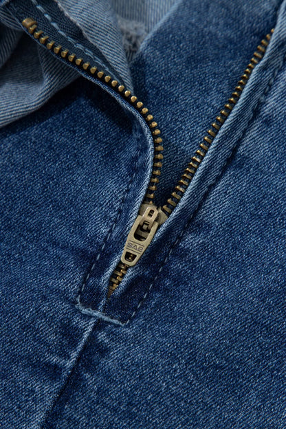 Wrapped Tied Waist Denim Skort