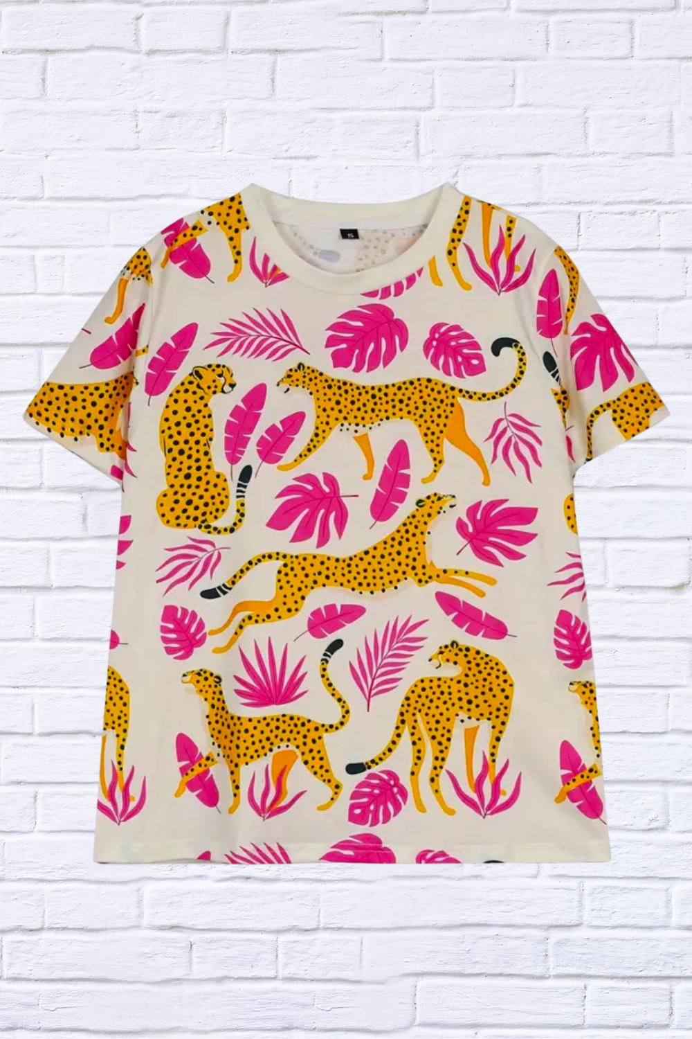 Leopard and Leaves T-Shirt