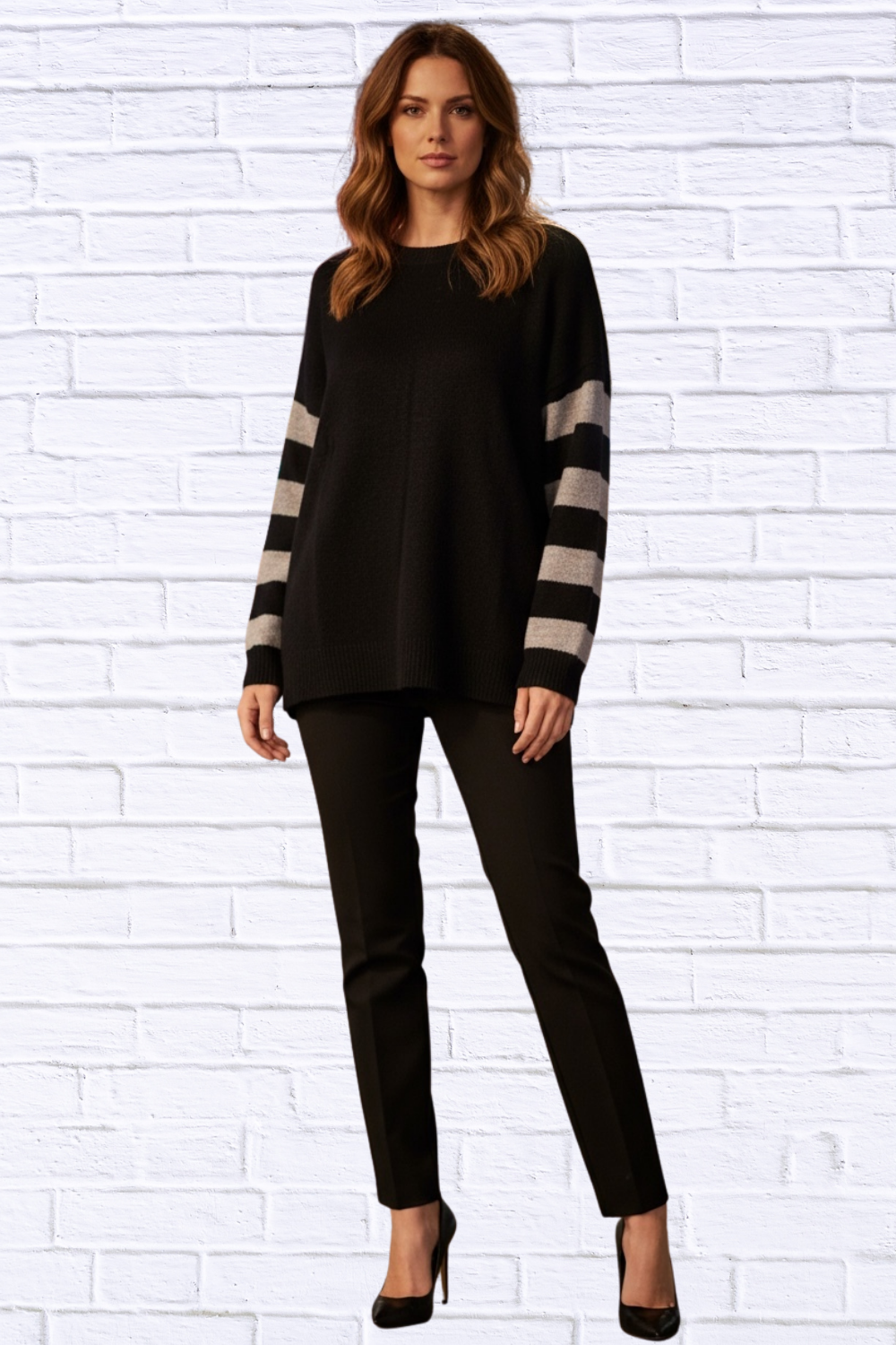 Ellis Black and Grey Sweater