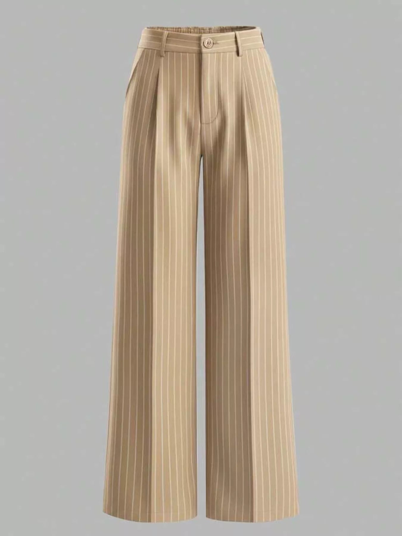 High-Waisted Striped Wide-Leg Pants for Women