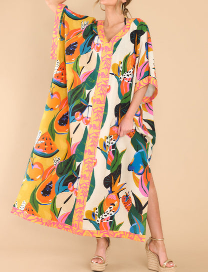 Hawaii scenery Printed Kaftan