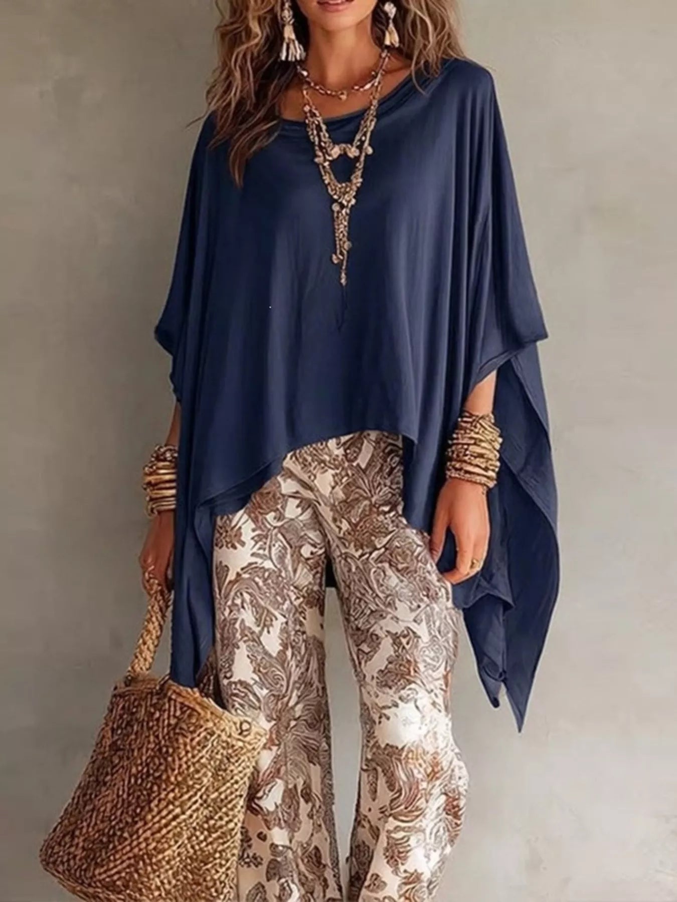 Oversized Batwing Sleeve Flowy Top for Women | Plus Size Boutique Top