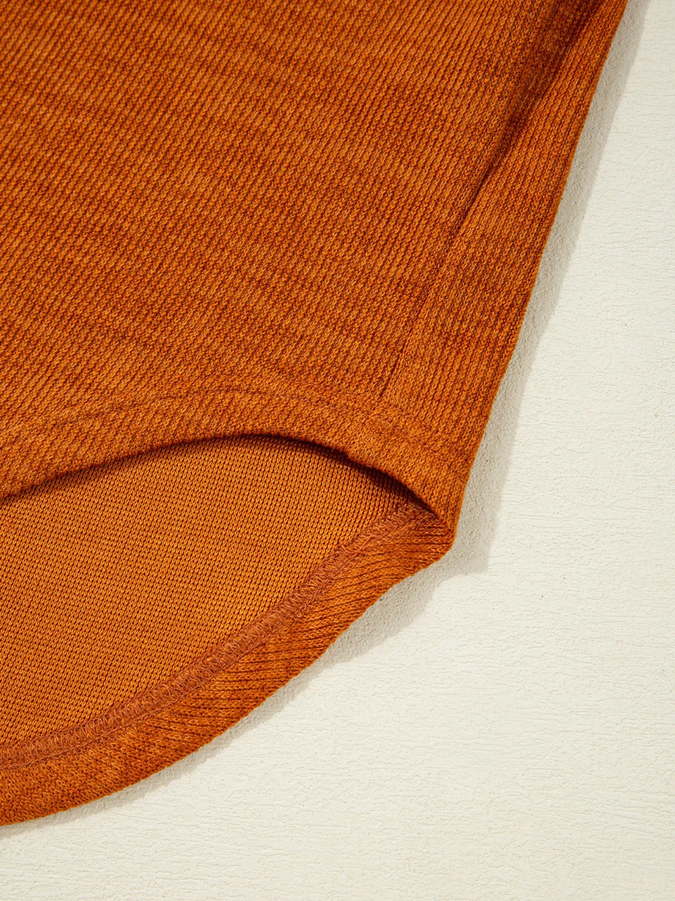 Contrast Plaid Hood Patchwork Chest Pocket Henley Top