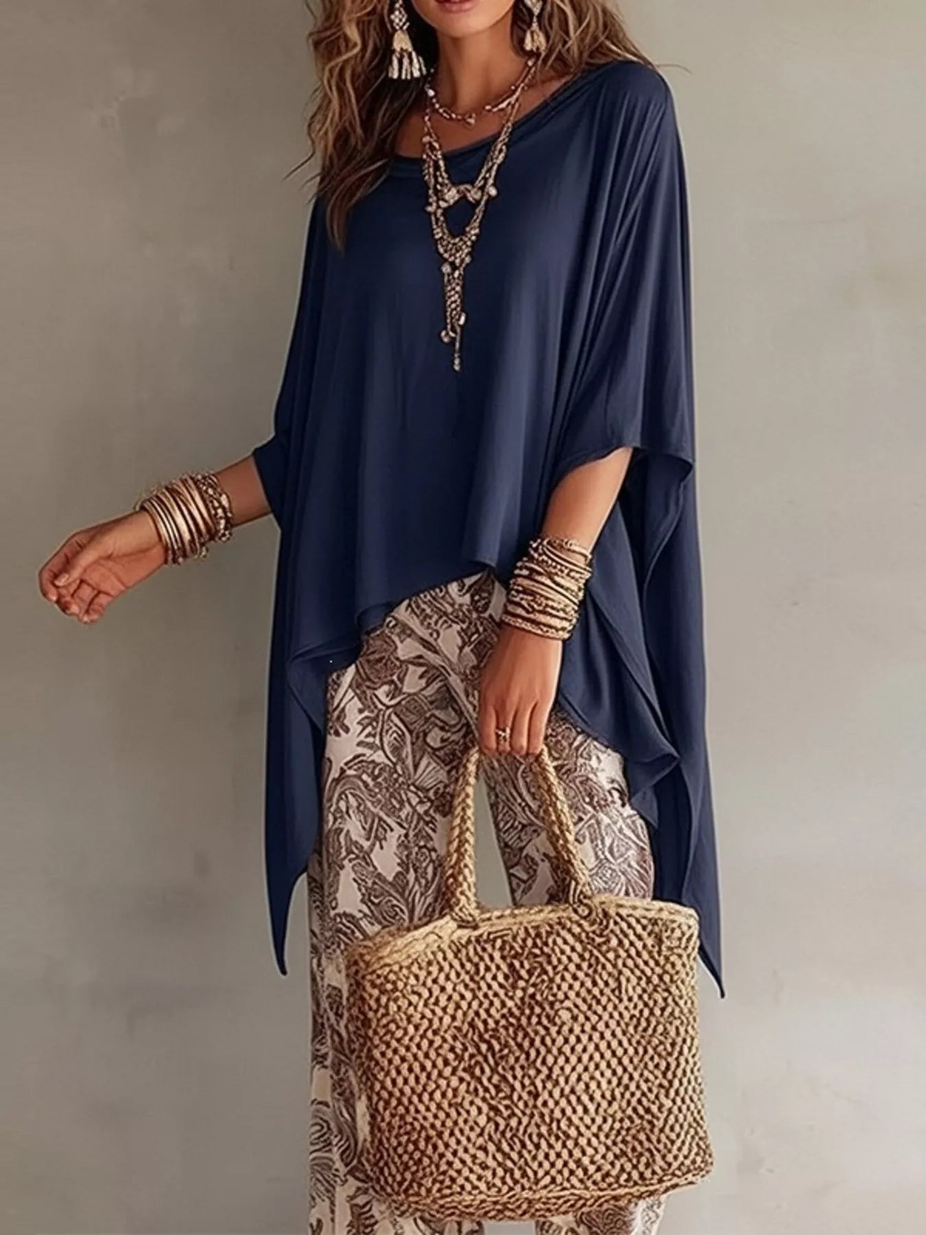 Oversized Batwing Sleeve Flowy Top for Women | Plus Size Boutique Top