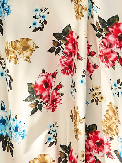 Floral Print Spaghetti Strap Midi Dress