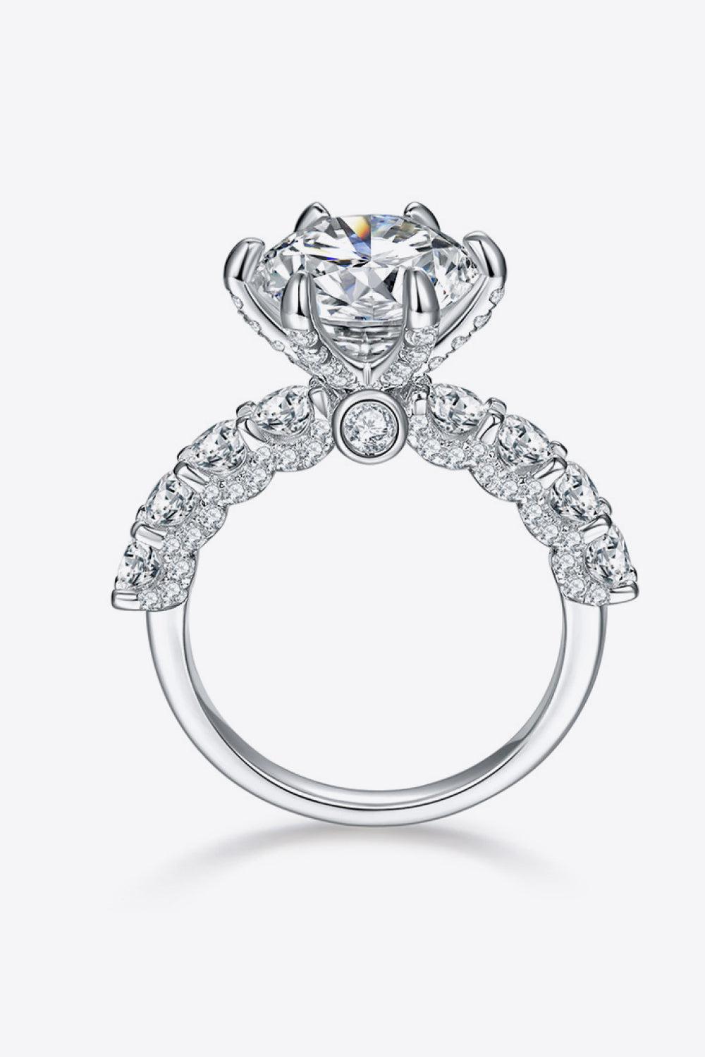 Blue Zone Planet | 5 Carat Moissanite Side Stone Ring