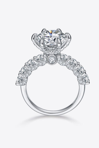 Blue Zone Planet | 5 Carat Moissanite Side Stone Ring