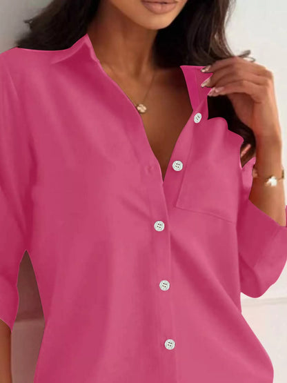 Button-Down Roll-Up Sleeve Shirt