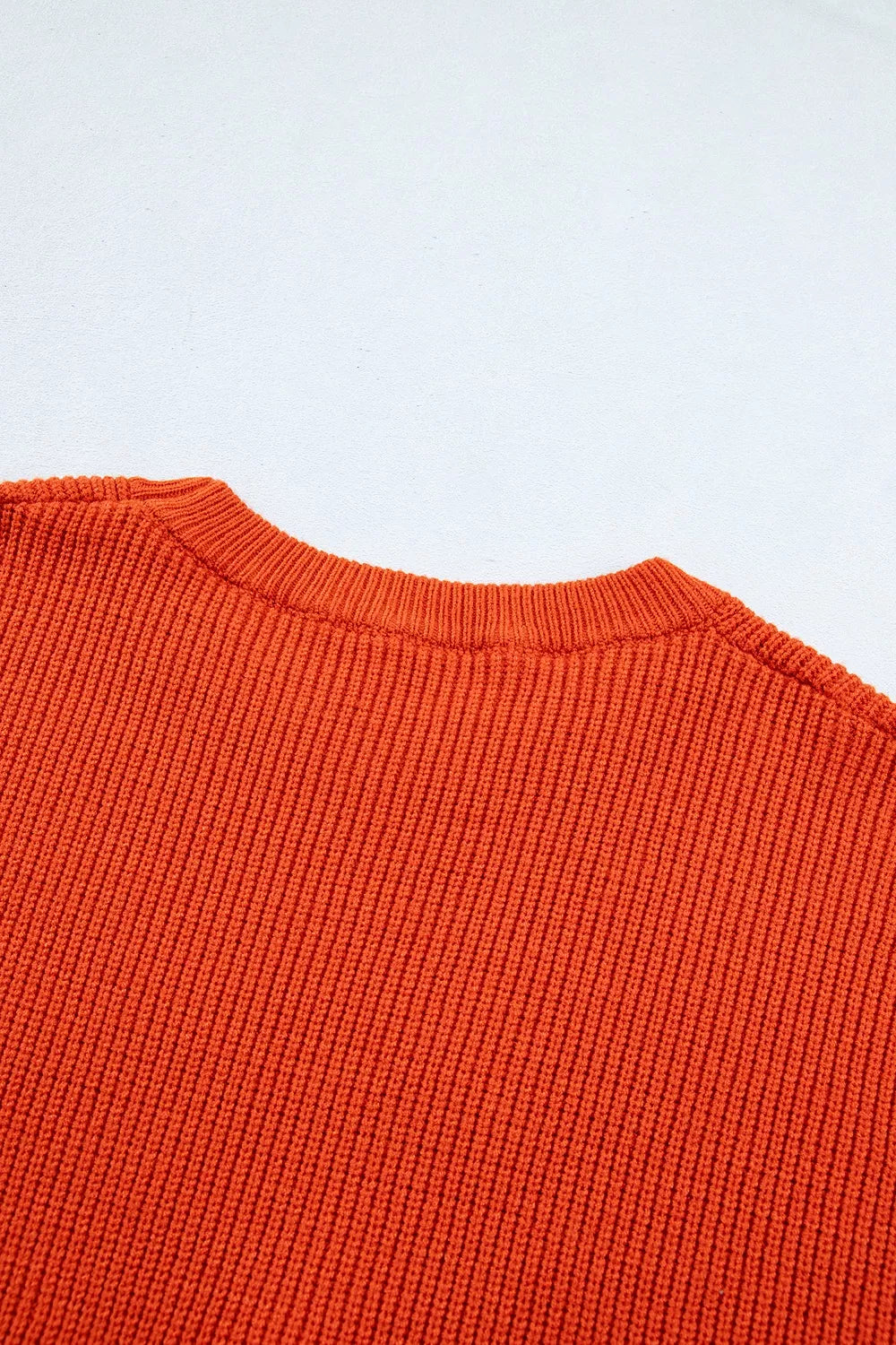 Drop Shoulder Long Sleeve Round Neck Halloween Sweater