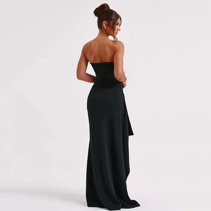 Strapless Sheath Simple Long Dress with Split
