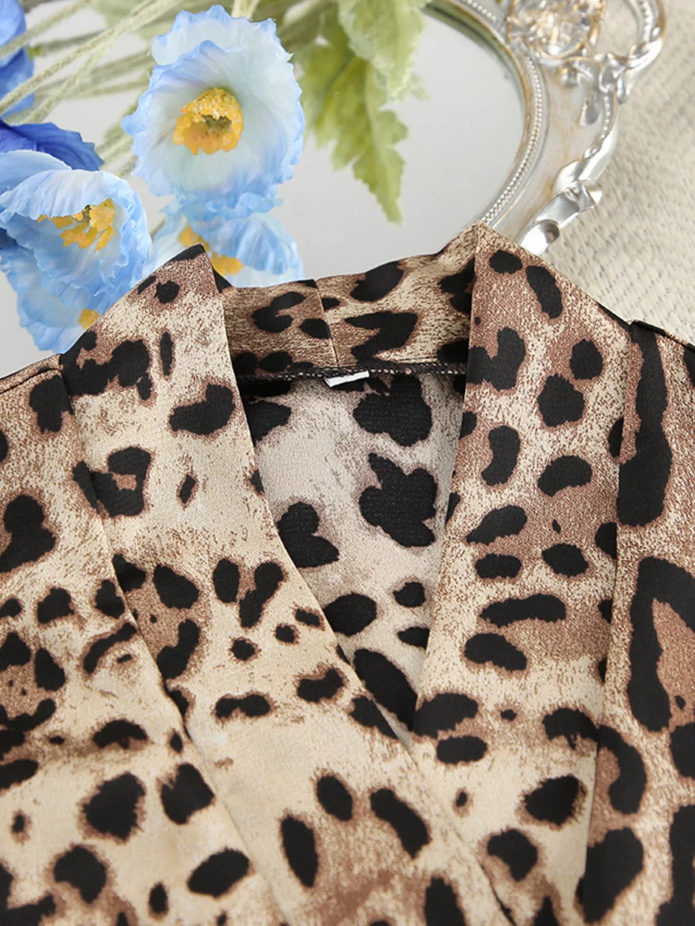 Leopard Bra & Cardigan and Shorts Set