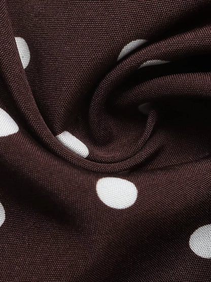 Polka Dot Sleeveless Maxi Dress