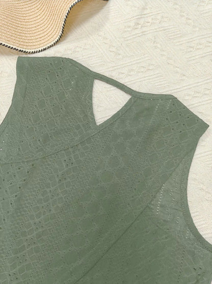 Hollow-Out Knit Tank Top