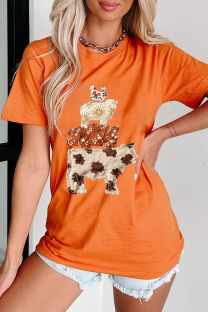 Unique Animal Design Short Sleeve T Shirt