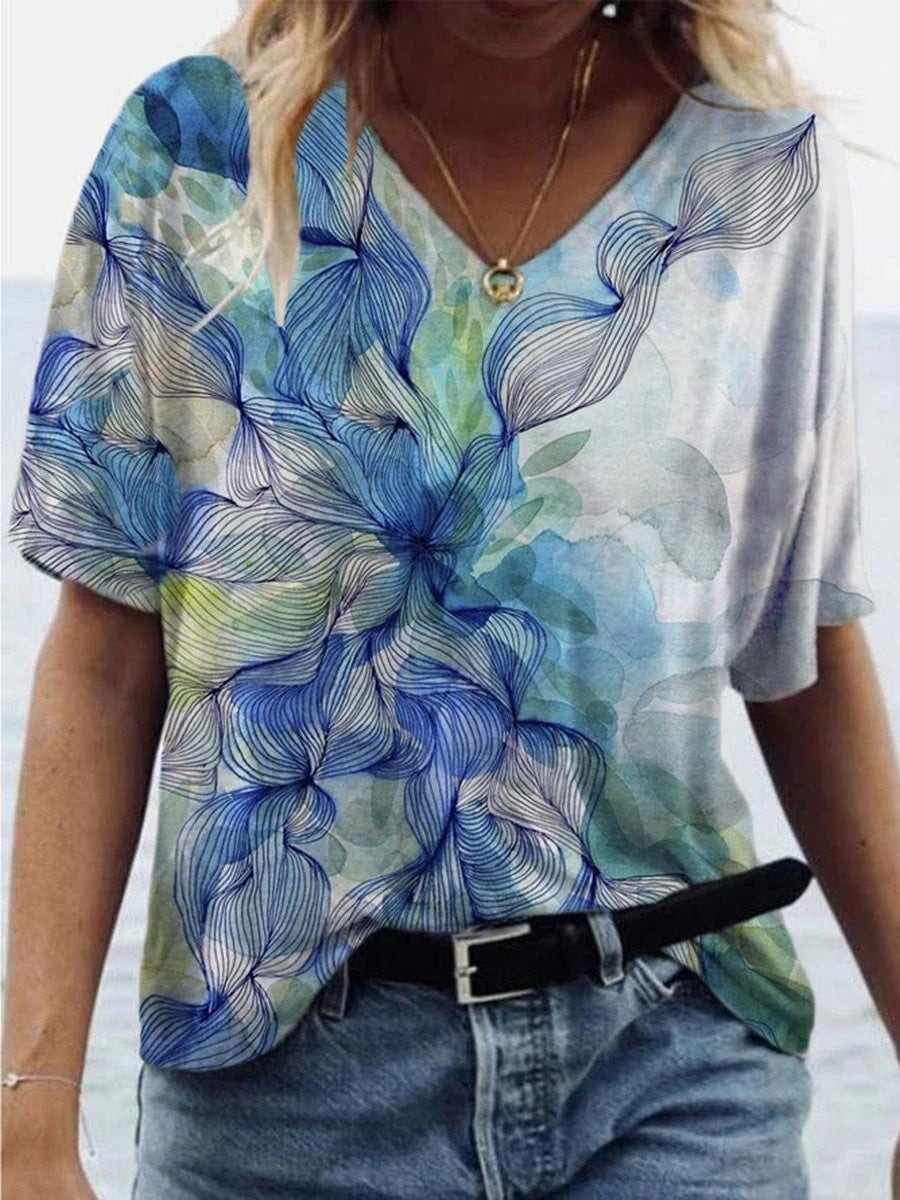 Women's Elegant Printed Loose Shirt