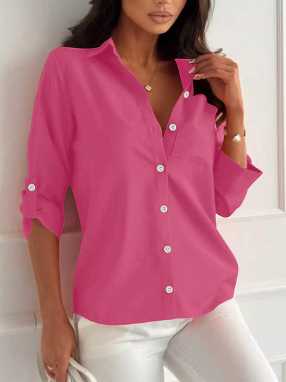 Button-Down Roll-Up Sleeve Shirt