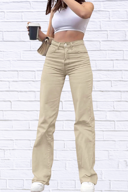 High-Waisted Wide Leg Jeans