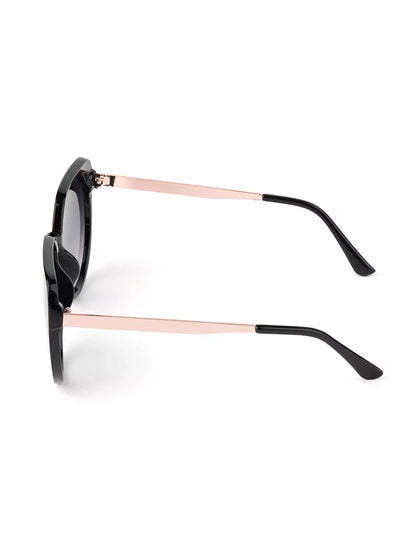 Chic Round Sunglasses with Metal Accents