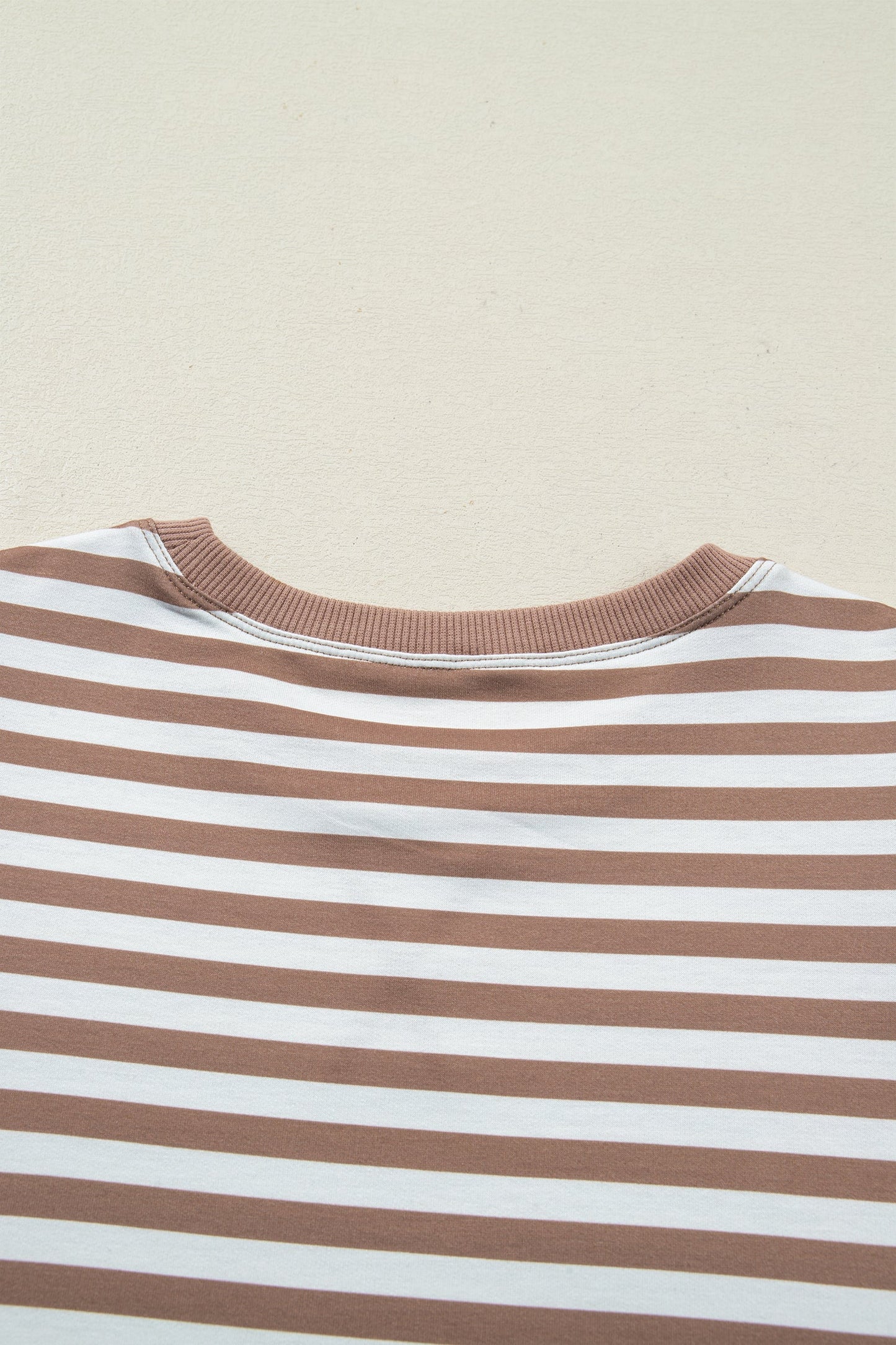 Orange Stripe Short Bubble Sleeve T Shirt