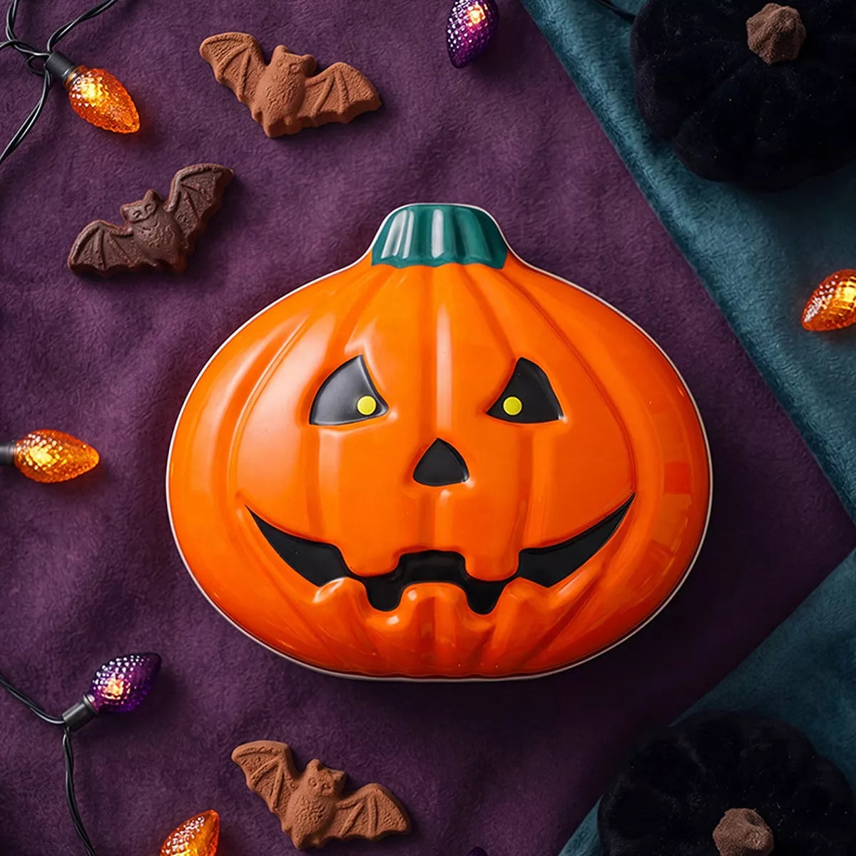 Decorative Pumpkin-Shaped Halloween Storage Box