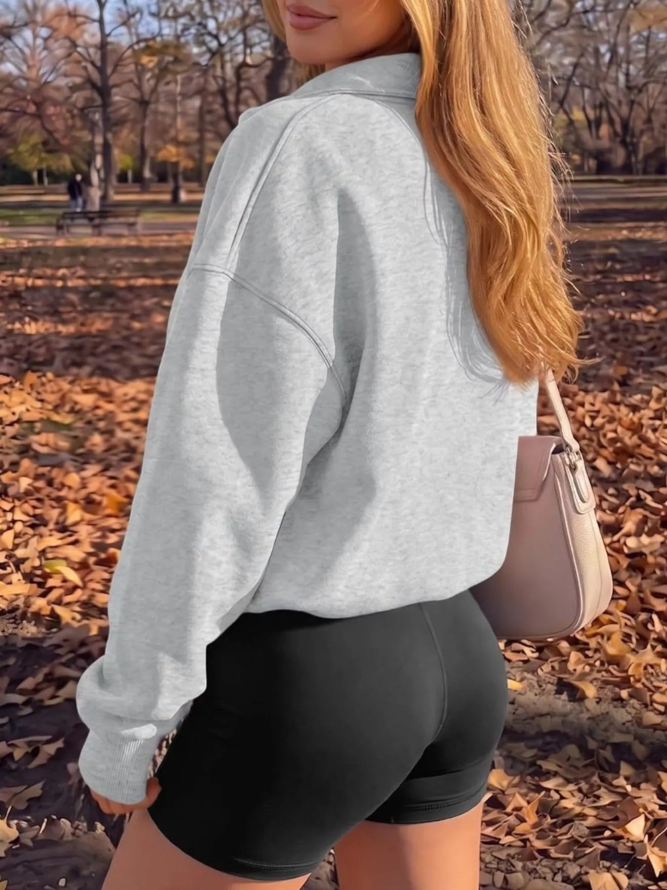 Button Detail Dropped Shoulder Sweatshirt