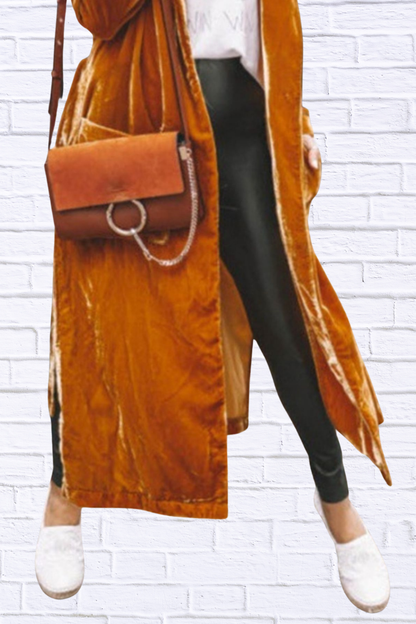 Open Front Long Sleeve Longline Cardigan