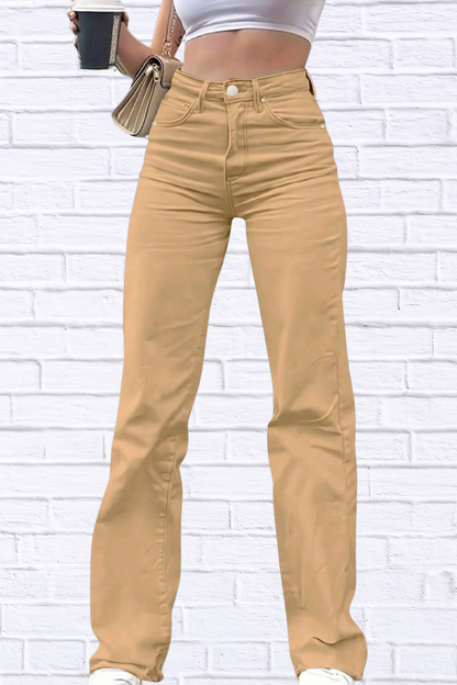 High-Waisted Wide Leg Jeans