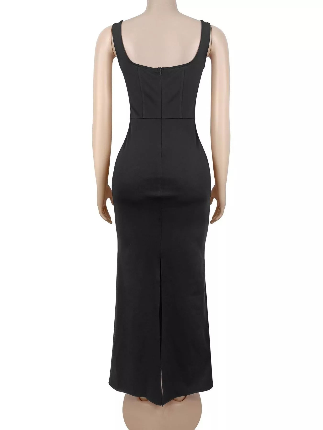 Rhinestone Embellished Bodycon Maxi Dress