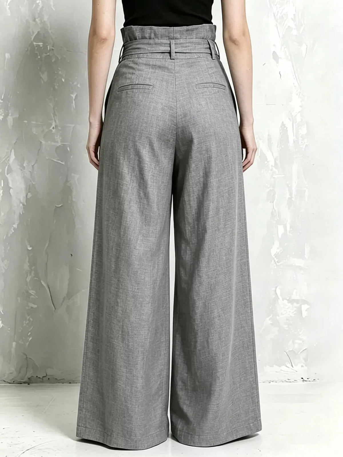 Wide-Leg Paperbag Waist Pants for Women | Plus Size