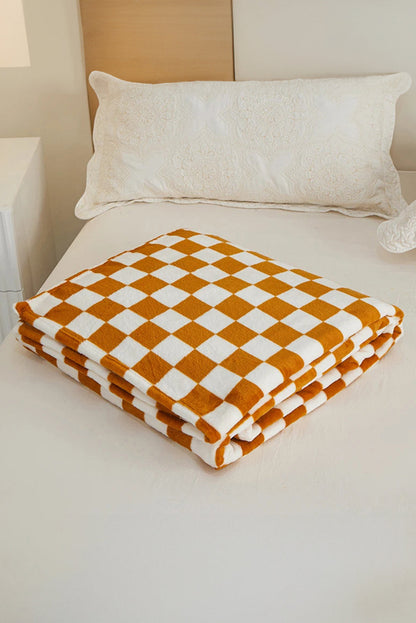 Blue Zone Planet | Black Checkerboard Printed Soft Throw Blanket